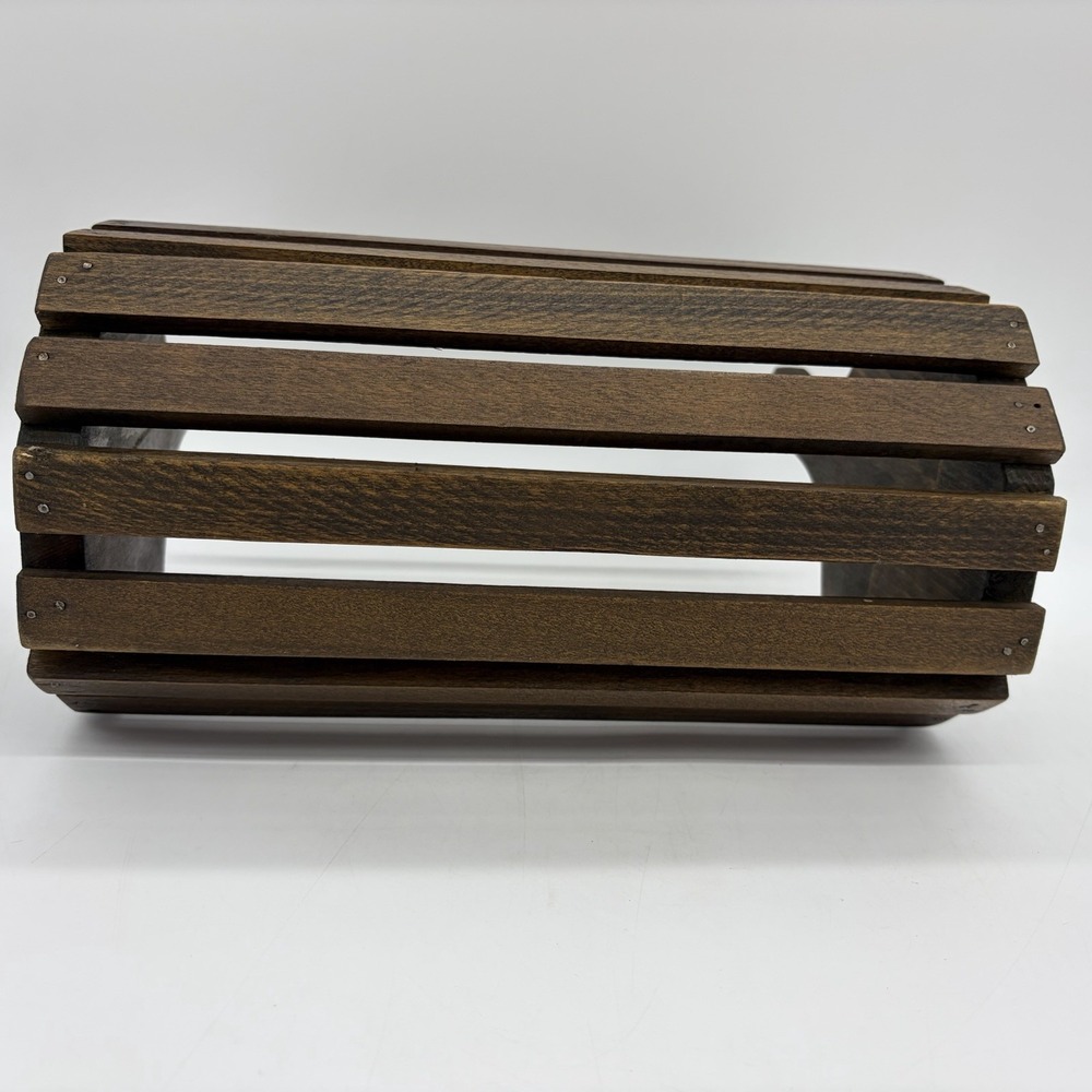 Vtg Oak Wood Tool Caddy Garden Trug Utility Tote Carrier Rustic CottageCore - Picture 12 of 16